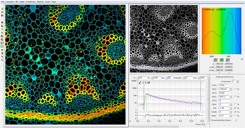 Интерфейс специализированного ПО от Becker&Hickl для счета фотонов
